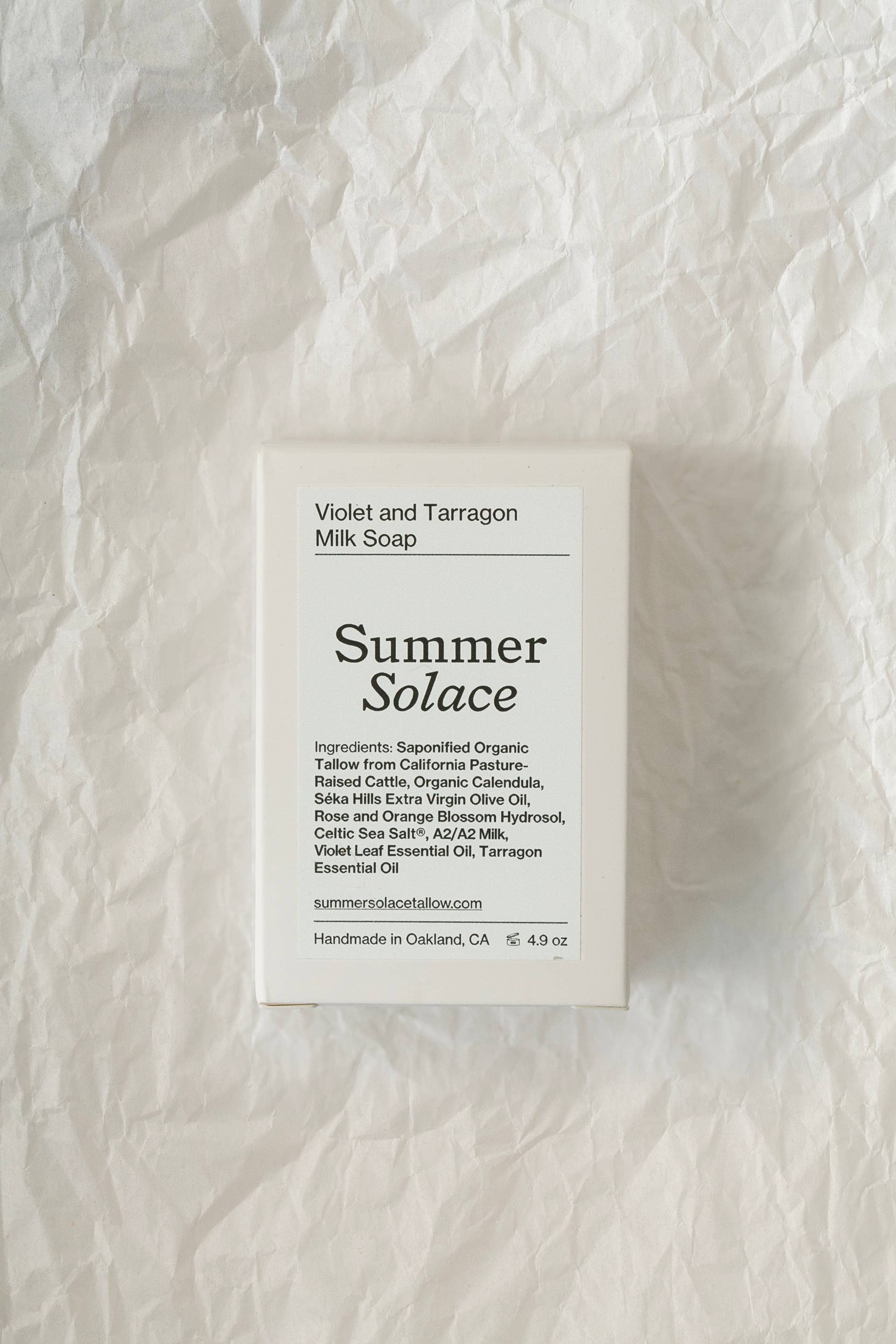 Violet and Lemon Basil Milk Soap - Regenerative Tallow®- 4.9