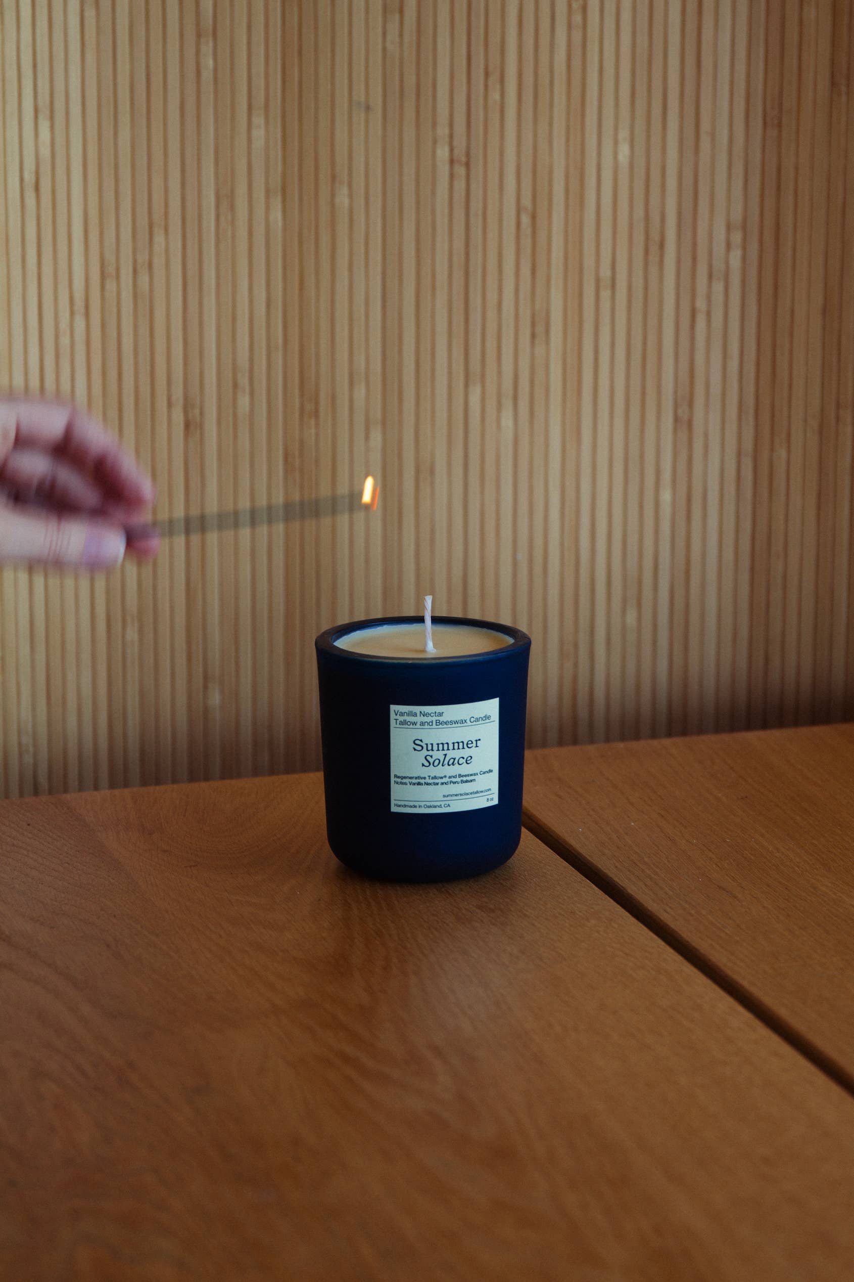 Vanilla Nectar + Peru Balsam Tallow Candle- 8.5 oz