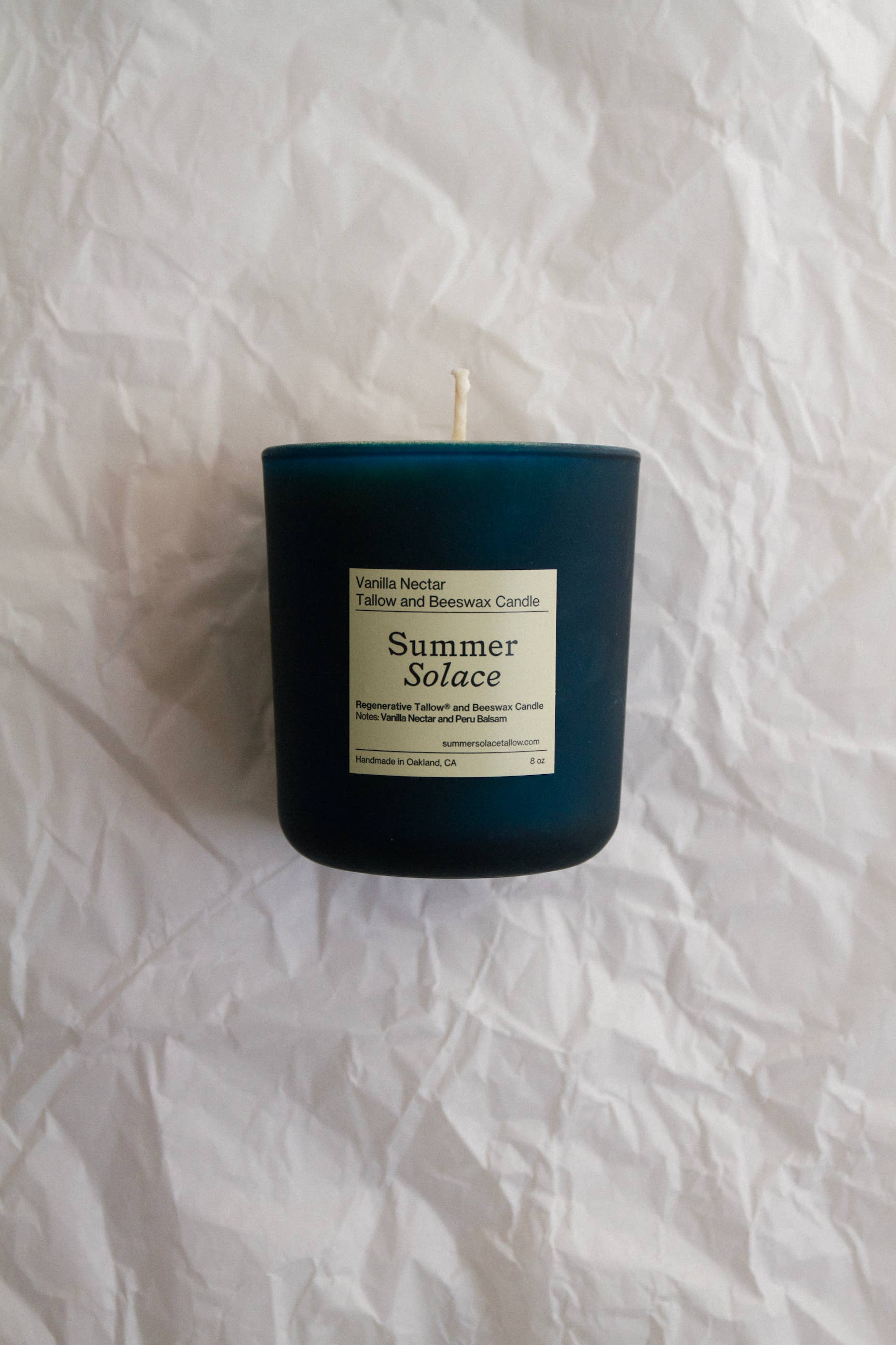 Vanilla Nectar + Peru Balsam Tallow Candle- 8.5 oz
