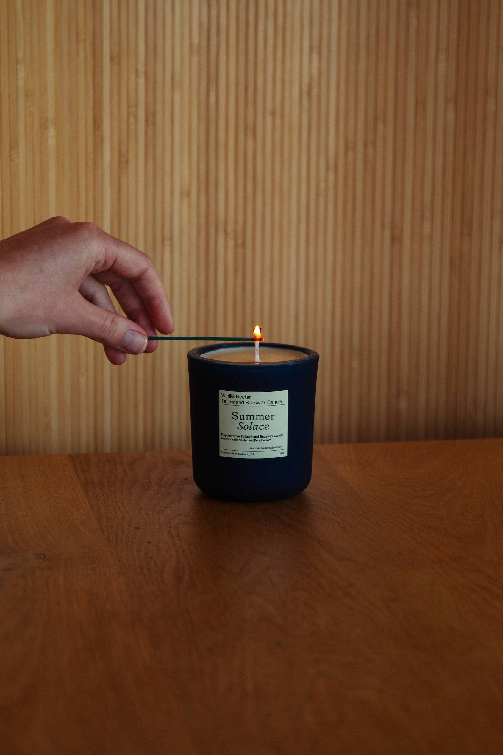 Vanilla Nectar + Peru Balsam Tallow Candle- 8.5 oz