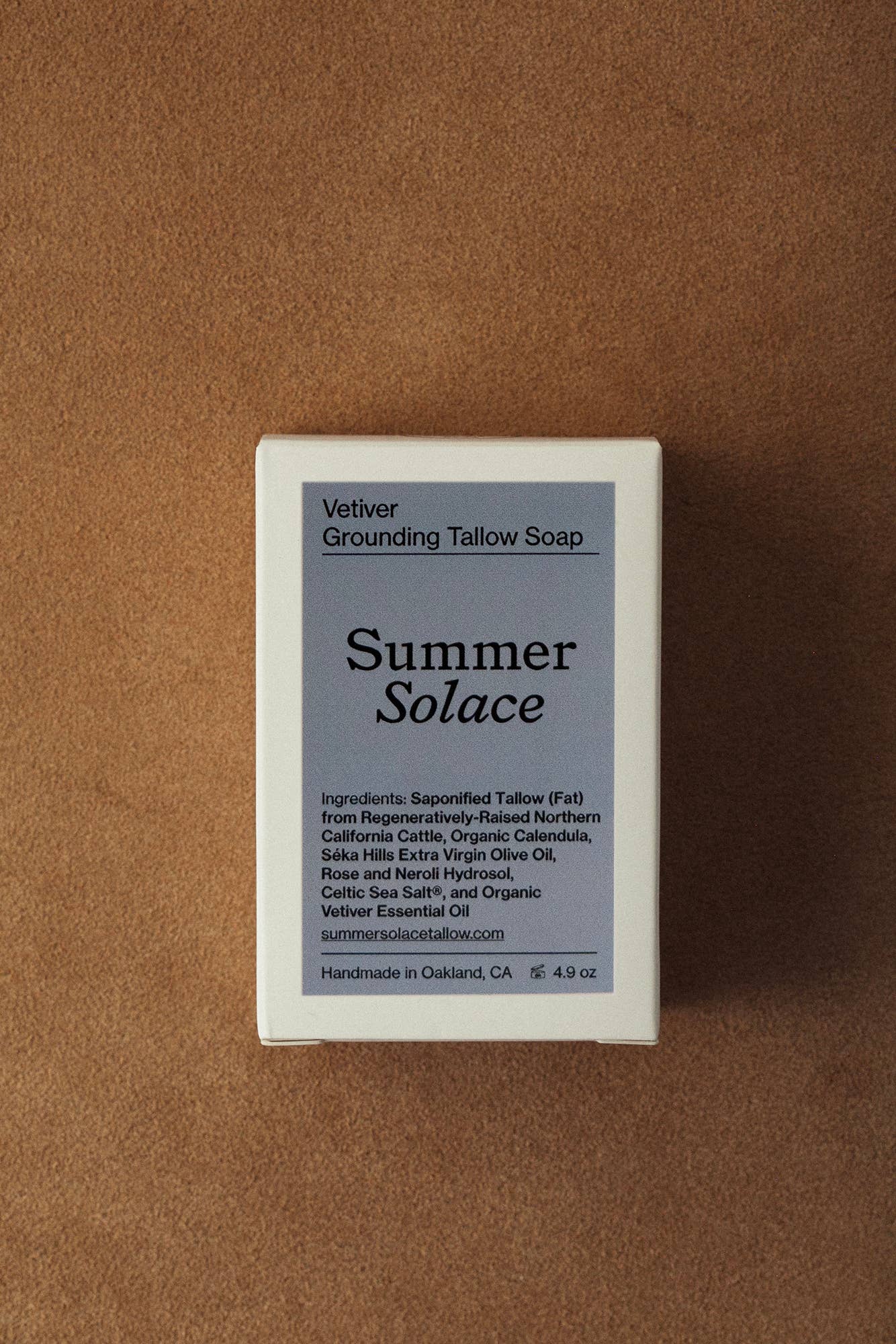 Vetiver Grounding Bar Soap - Regenerative Tallow®- 4.9 oz