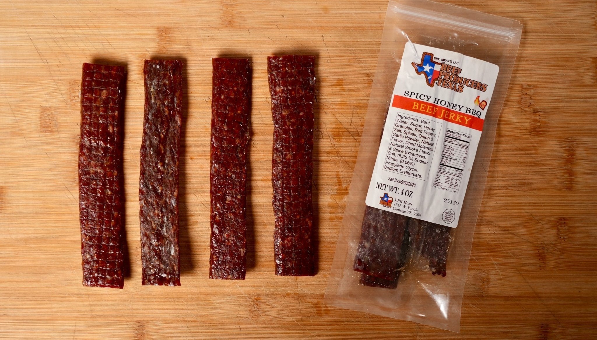 Beef Spicy Honey BBQ Jerky - Smoked Meats