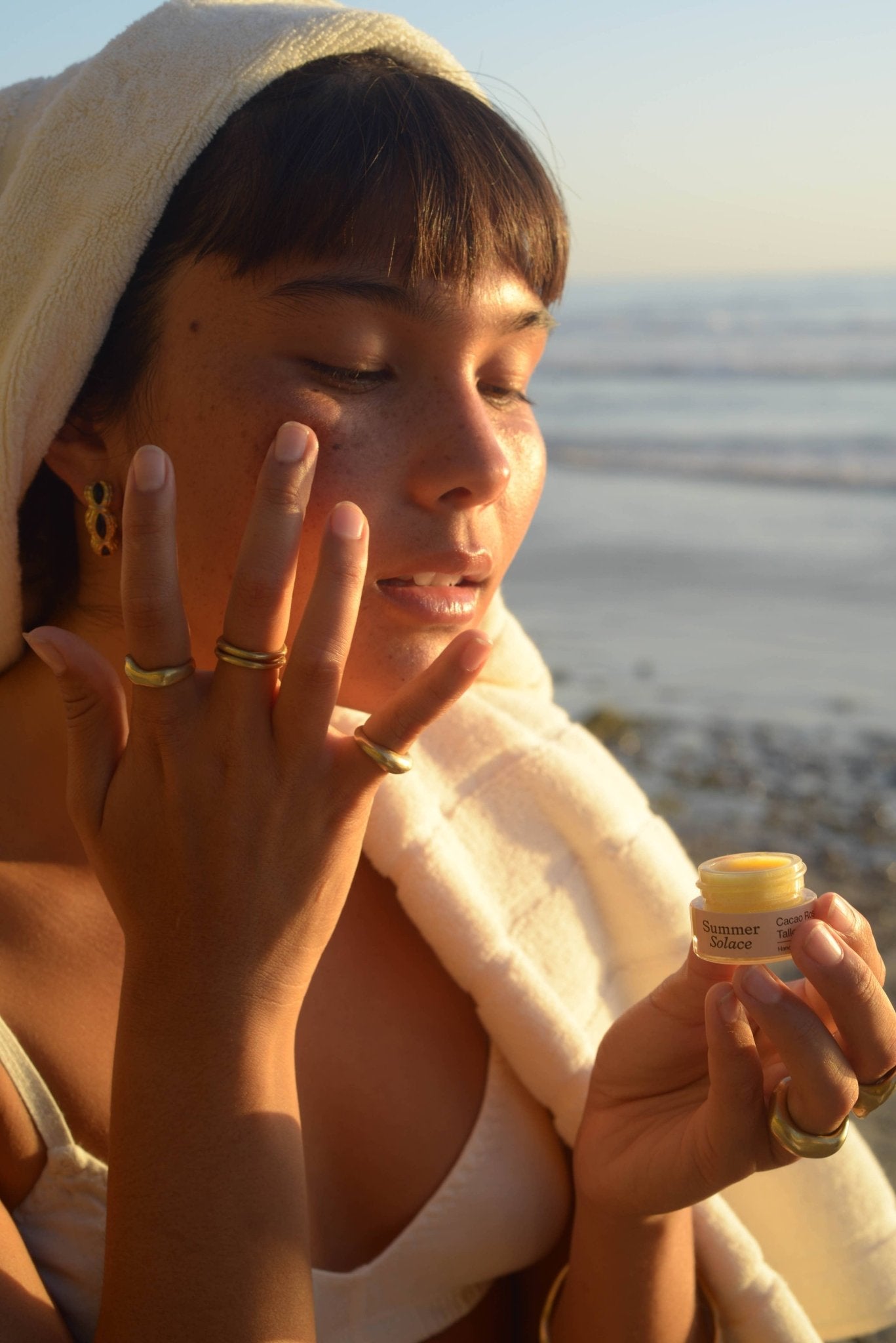 Cacao Rose Cuticle, Lip, & Brow Balm - .25 oz - Curations