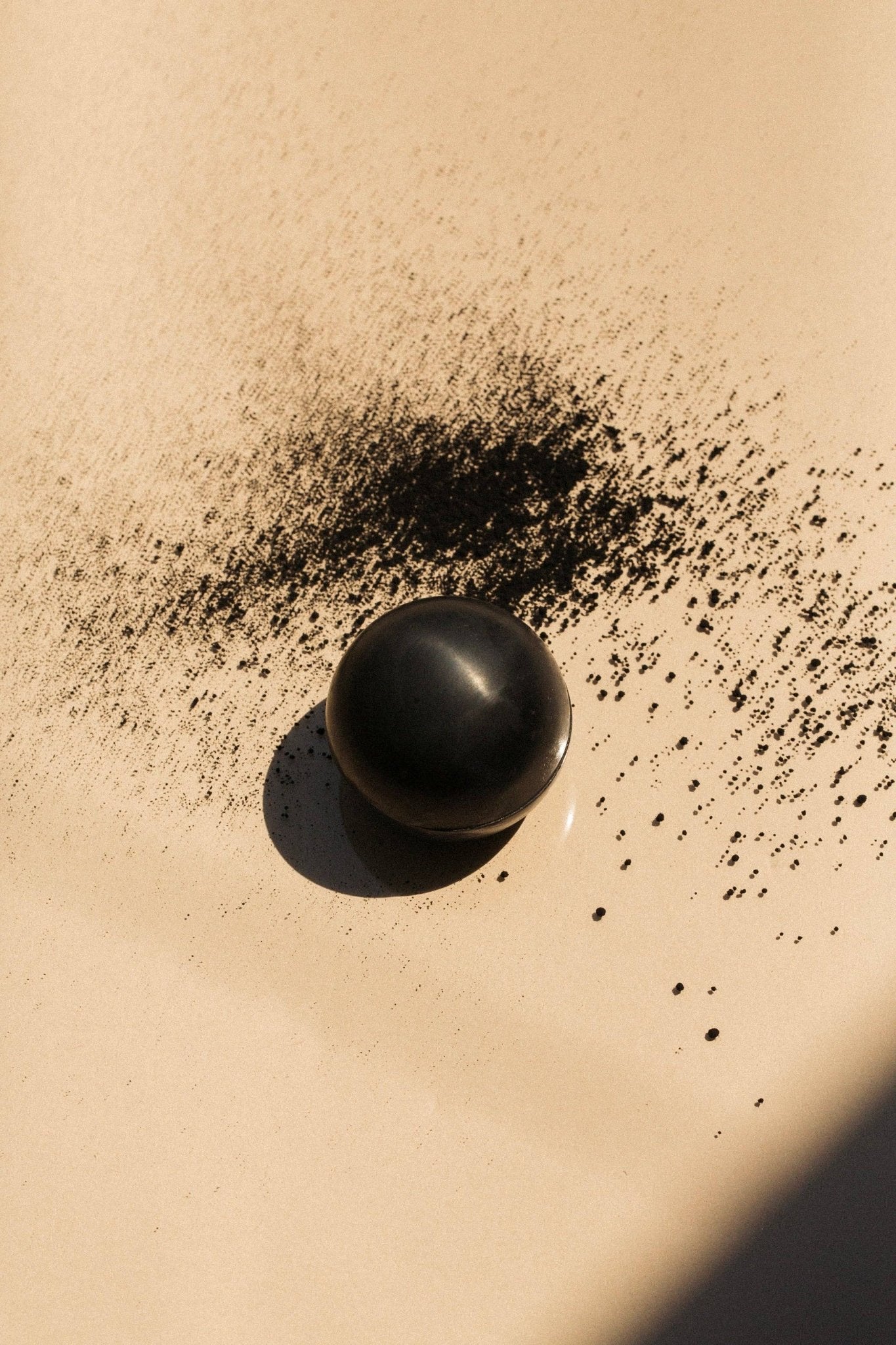 Gardeners Activated Charcoal Sphere Soap - 3.5 oz: Gardeners Charcoal Tallow Sphere Soap - Curations