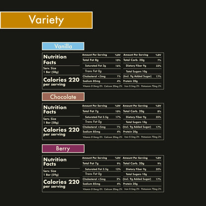 Jacob Protein Bar - Grass - Fed Organic Protein Snack Bar: Vanilla Chip / 9 - pack - Curations