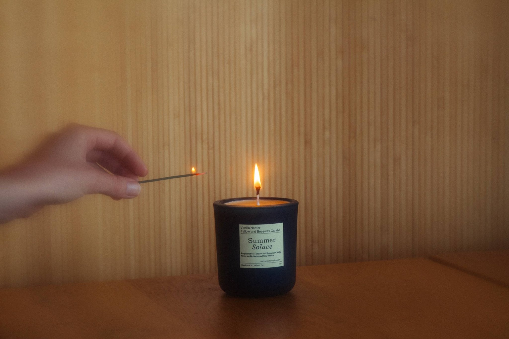 Vanilla Nectar + Peru Balsam Tallow Candle - 8.5 oz - Curations